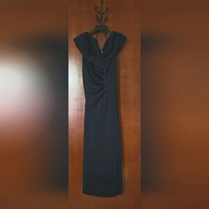Dark navy blue long dress